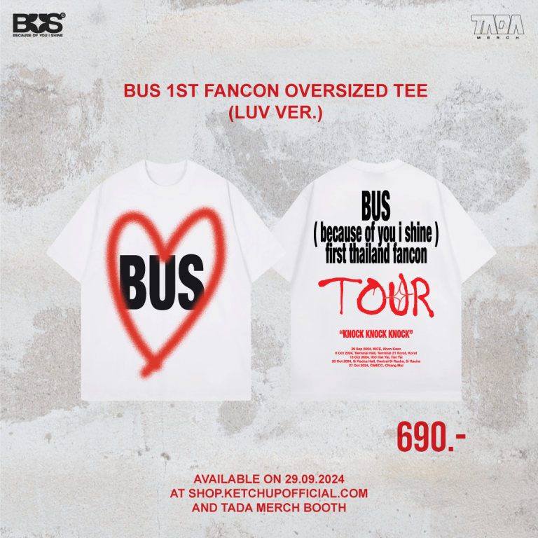 BUS 1st FANCON OVERSIZED TEE (LUV VER.) white