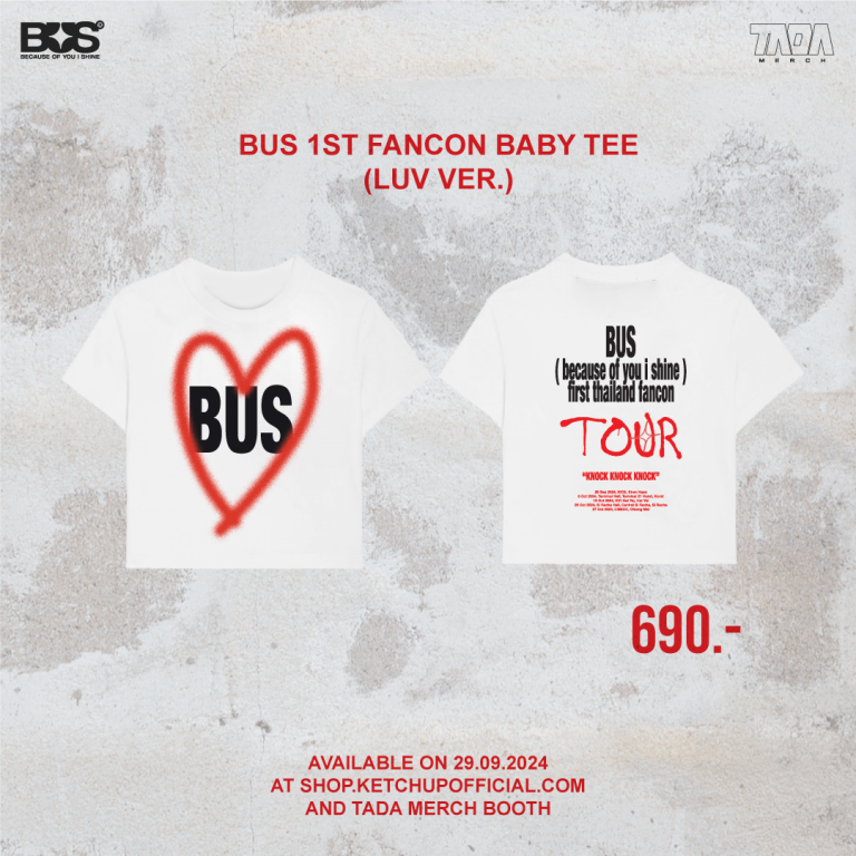 BUS 1st FANCON BABY TEE (LUV VER.) white