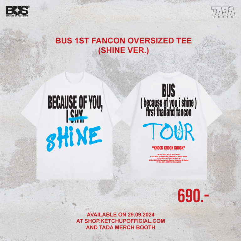 BUS 1st FANCON OVERSIZED TEE (SHINE VER.) white