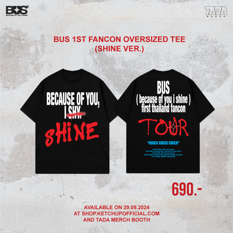 BUS 1st FANCON OVERSIZED TEE (SHINE VER.) black